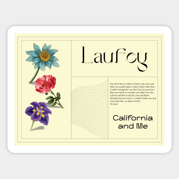 Laufey California and Me Magnet by Nazarena De Santis
